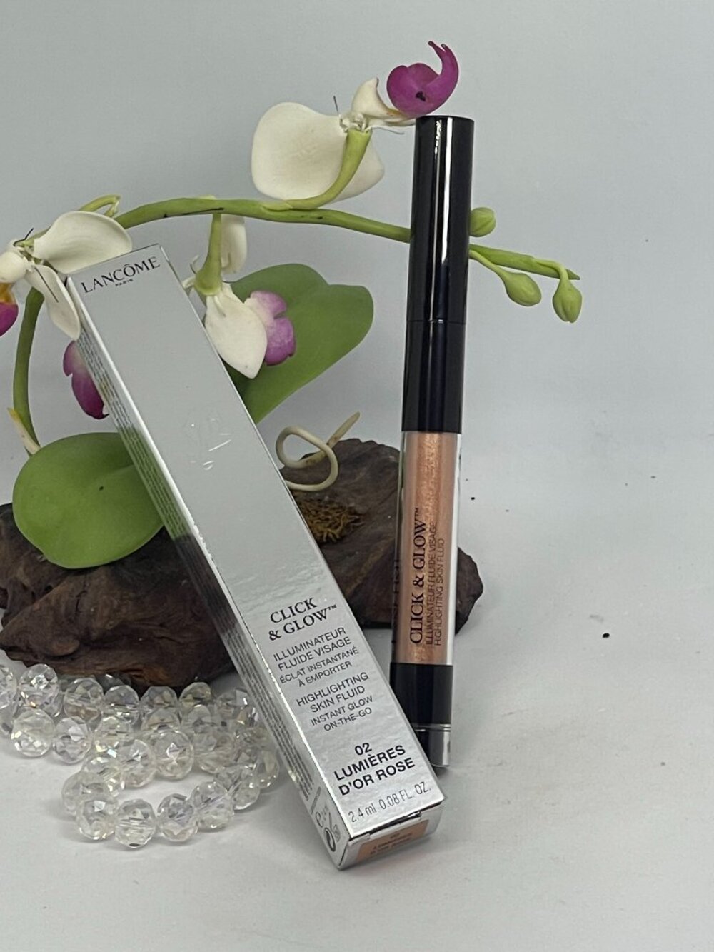 Lancome Click & Glow Highlighting Skin Fluid On The Go - 02 Lumieres D'Or Rose